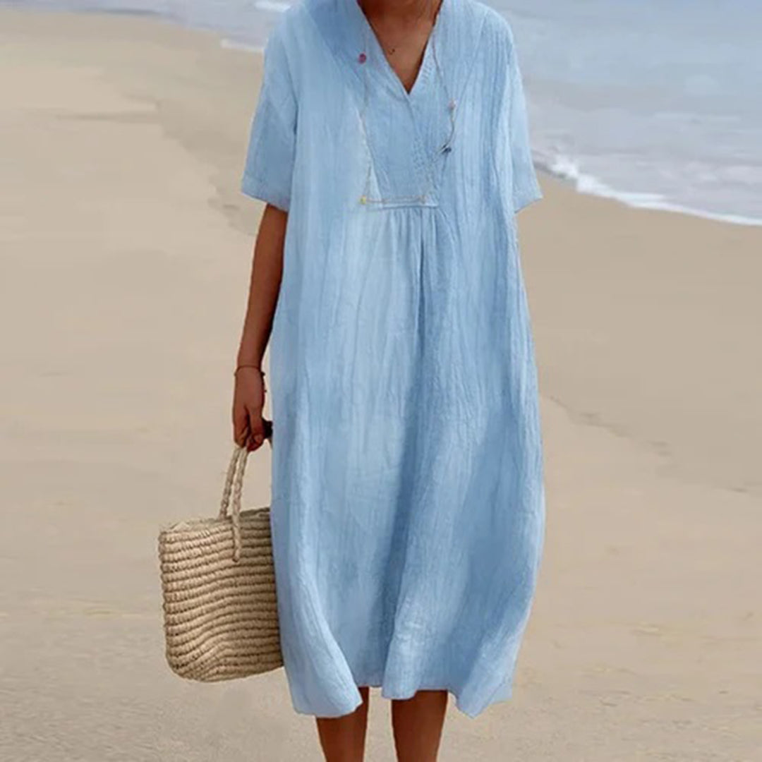 Quinley - Lekka sukienka maxi dla kobiet inspirowana stylem vintage