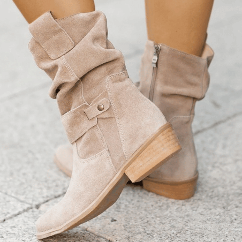 Buty z miękkiej zamszowej skóry