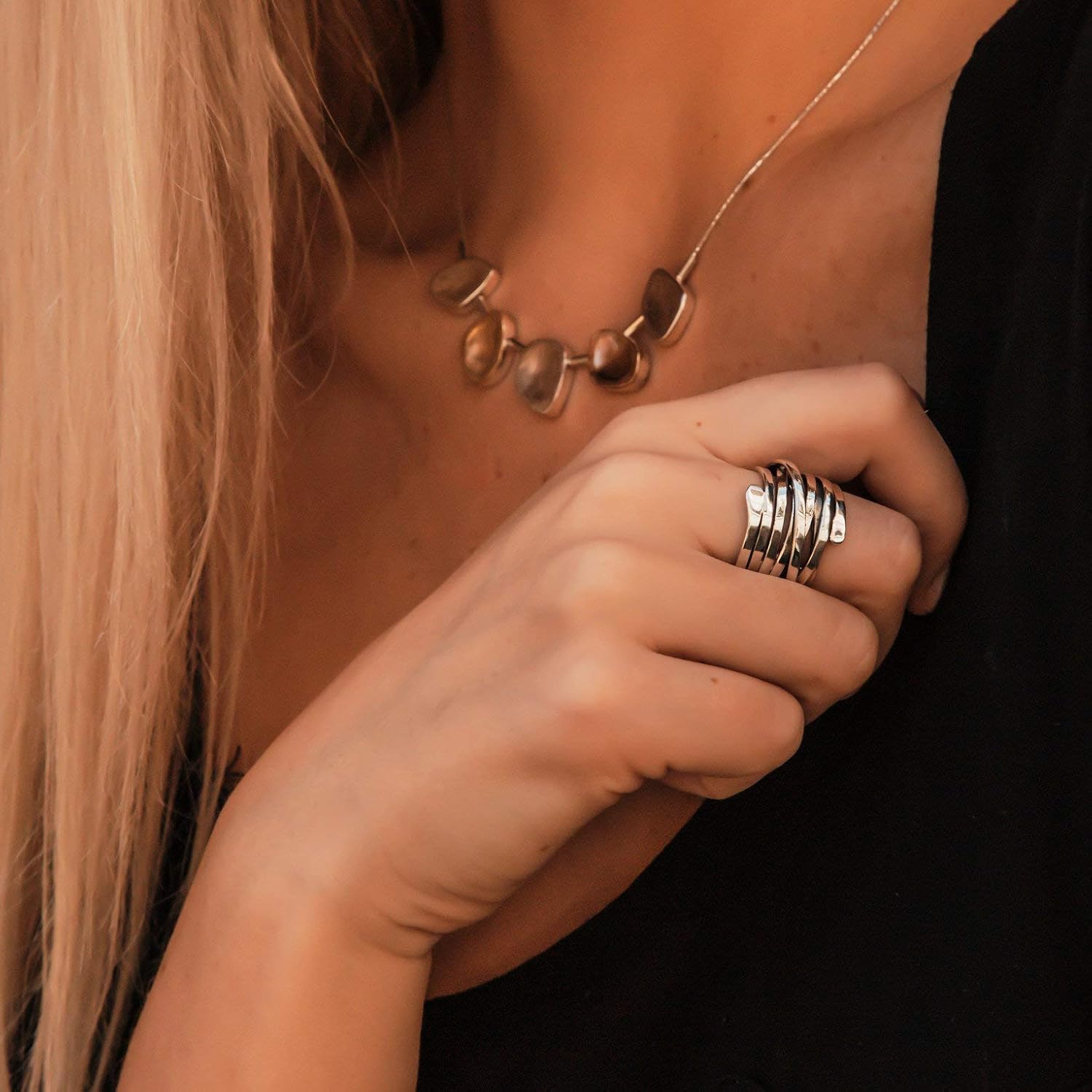 Bliss - Retro Silver Gruby Ring