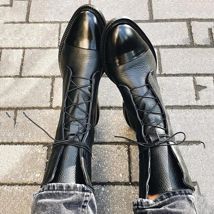 Harper - Lace-Up Heeled Boots