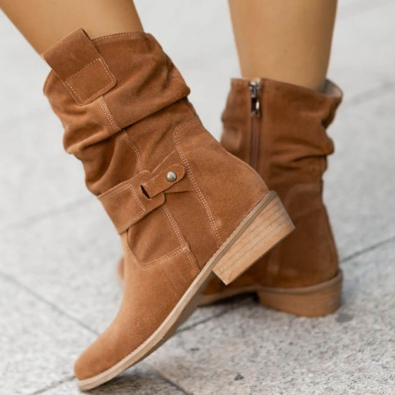 Buty z miękkiej zamszowej skóry