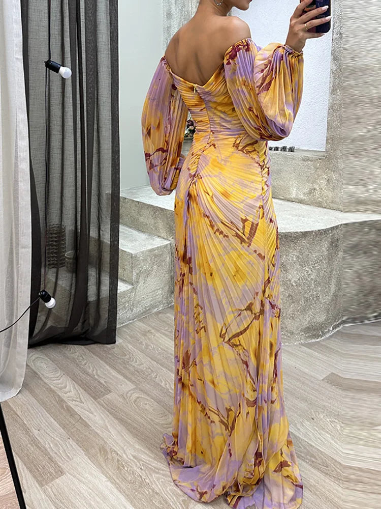 Gisselle - Elegancka sukienka z dekoltem w szpic