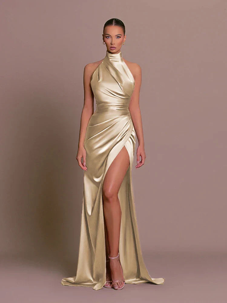 Livia | Elegancka suknia z rozcięciem