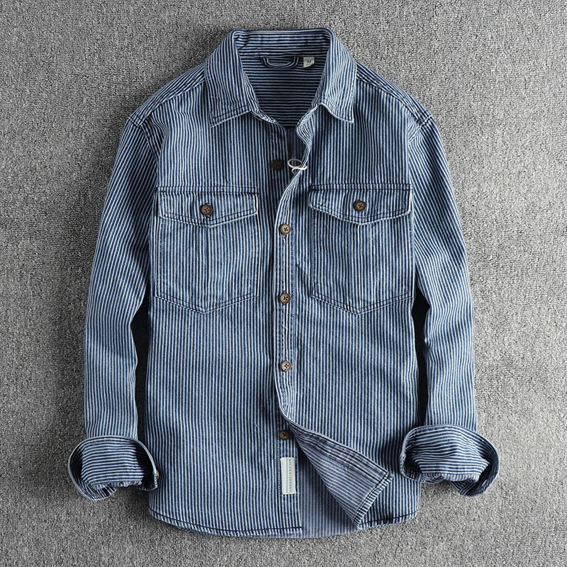 Theodore – koszula z dżinsu w stylu vintage