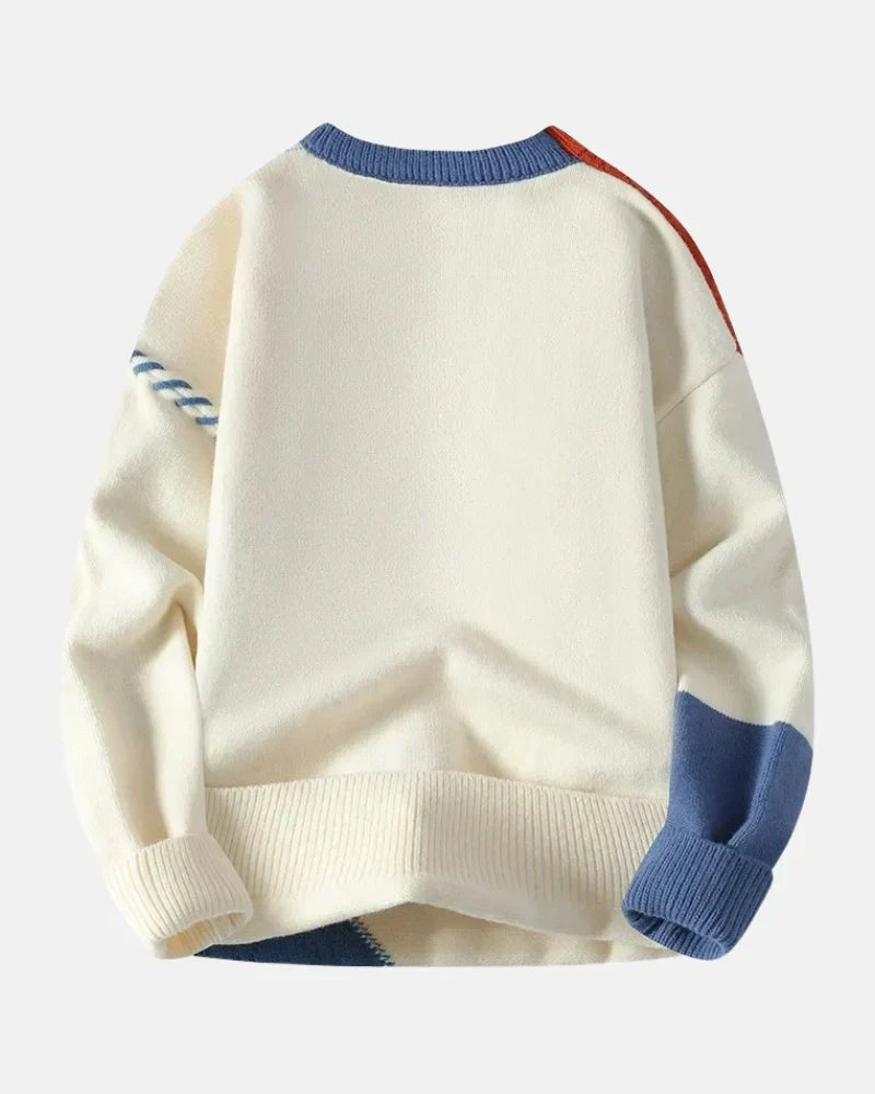 Cormac- Sweter z blokami kolorów