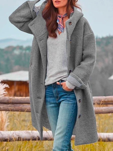 Audrey - Przytulna kurtka outdoorowa zapinana na guziki