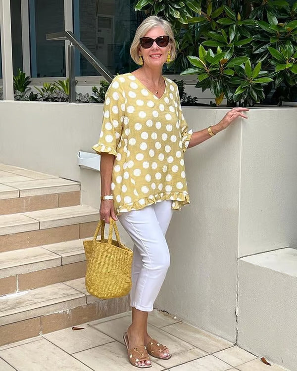 Evelyn - Klasyczny top w stylu vintage chic