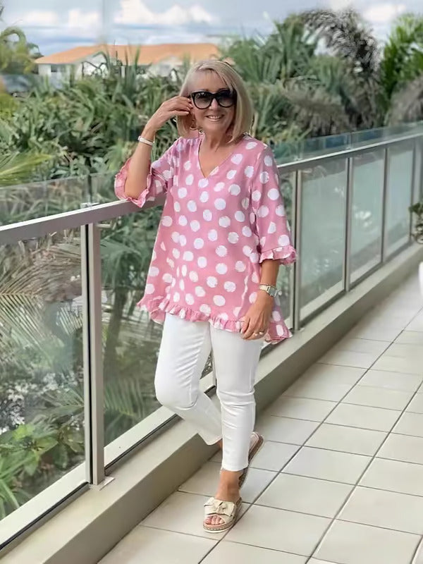 Evelyn - Klasyczny top w stylu vintage chic