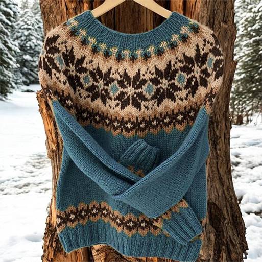 Leilani - Icelandic Knit Jacquard Sweater