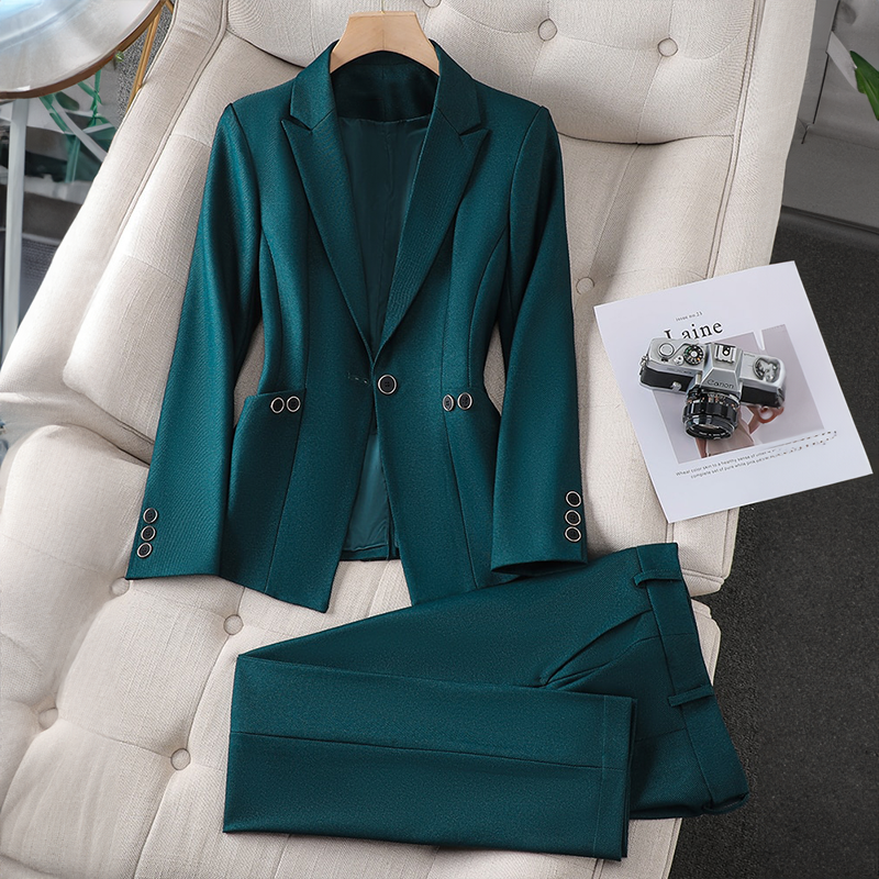 Rue - Plain Blazer and Pants Set