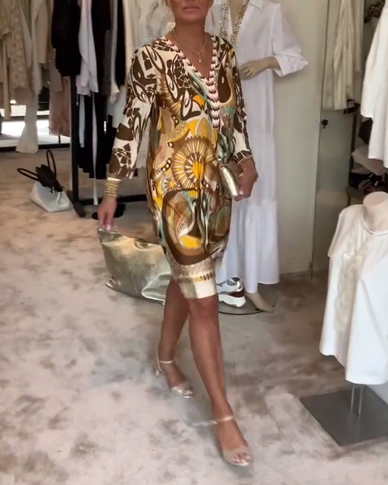 Mariane - Sukienka w kwiatowy wzór w stylu retro