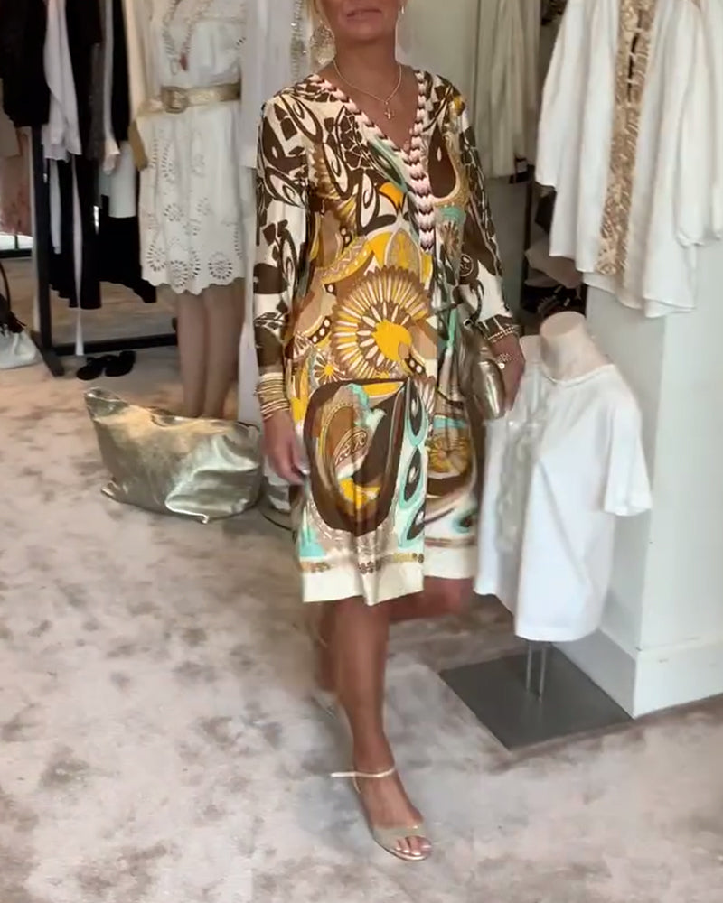 Mariane - Sukienka w kwiatowy wzór w stylu retro
