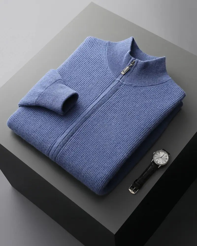Sweter zapinany na zamek błyskawiczny Charles
