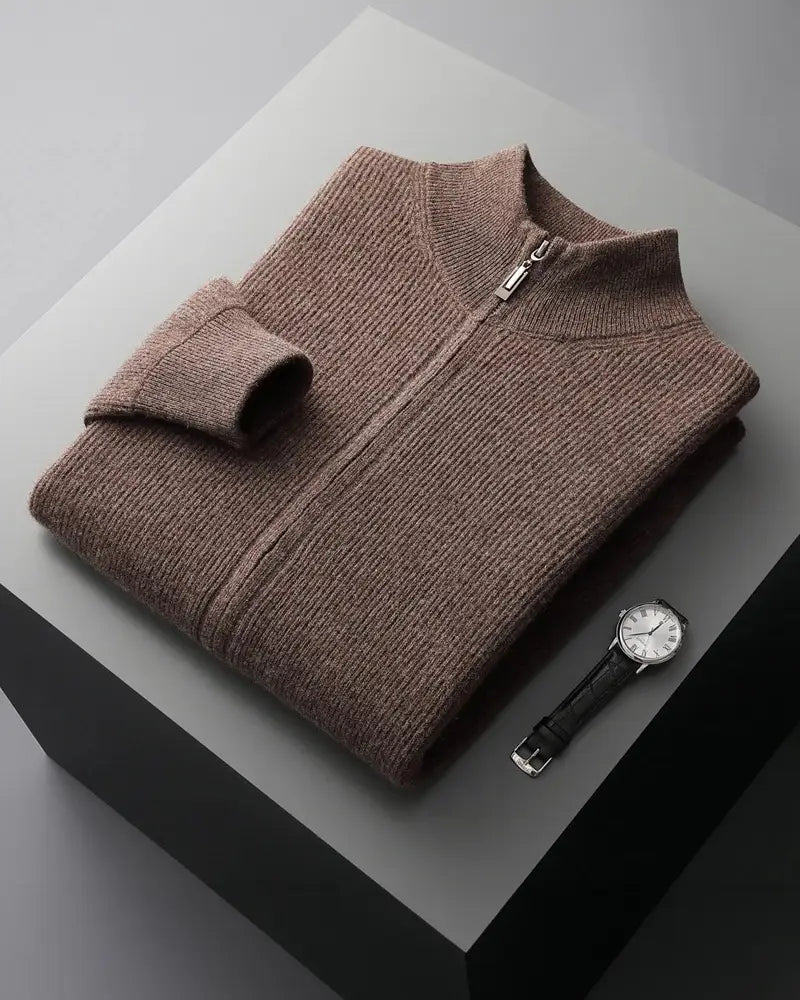 Sweter zapinany na zamek błyskawiczny Charles