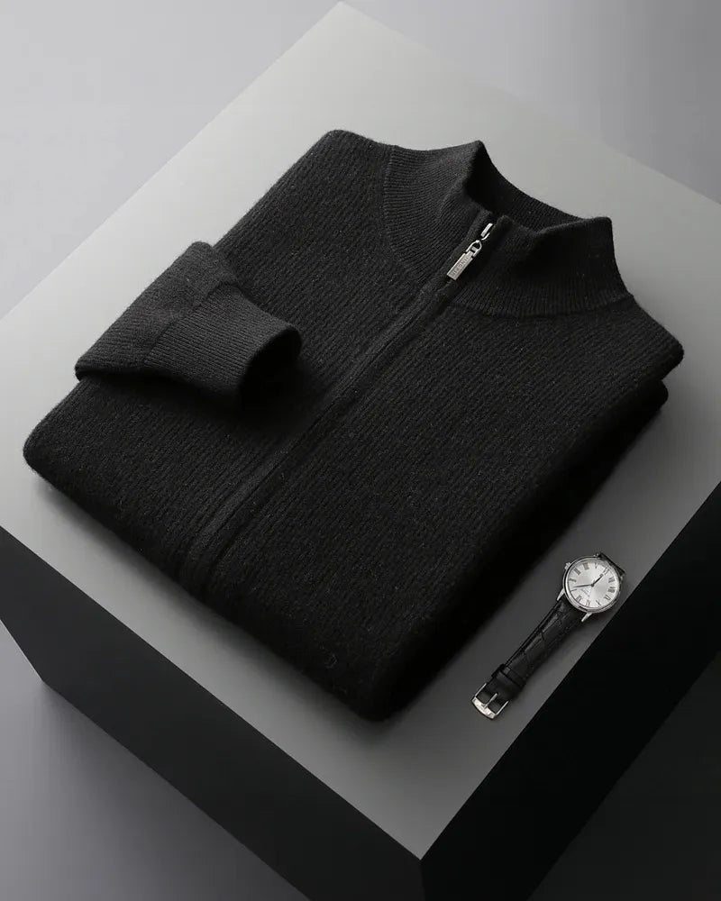 Sweter zapinany na zamek błyskawiczny Charles