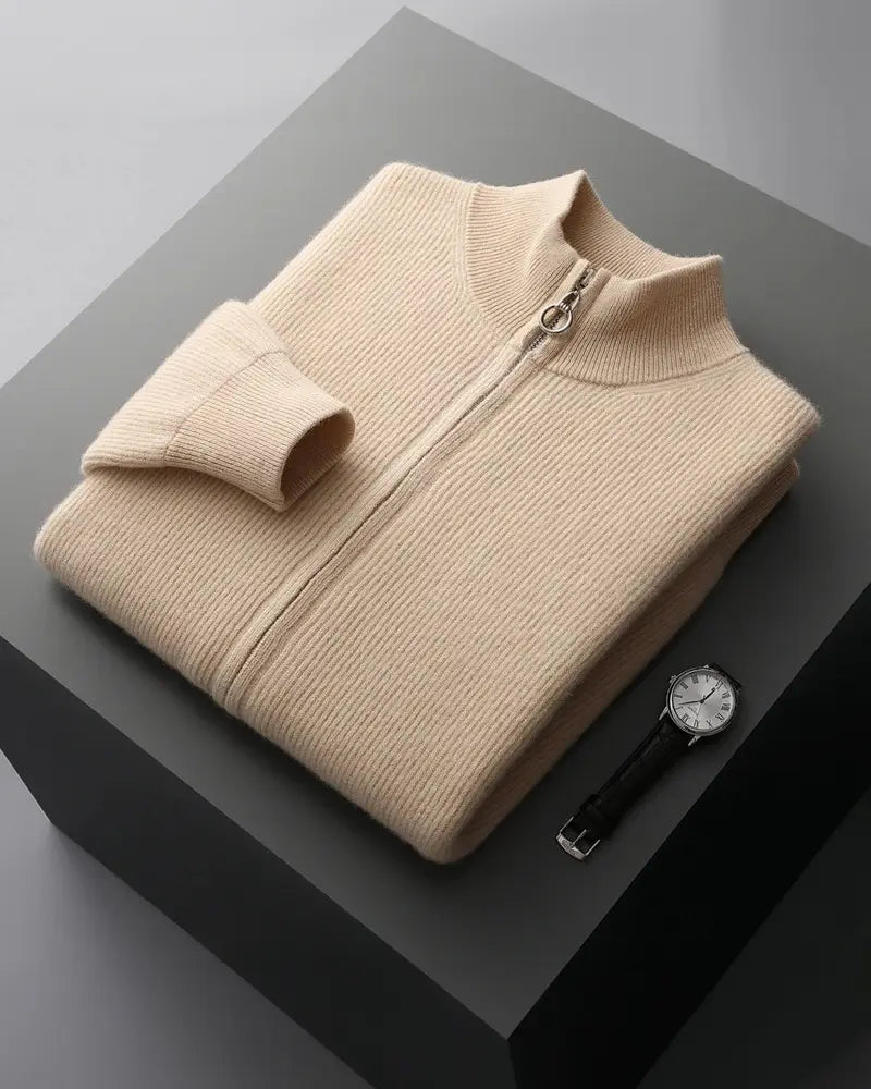 Sweter zapinany na zamek błyskawiczny Charles