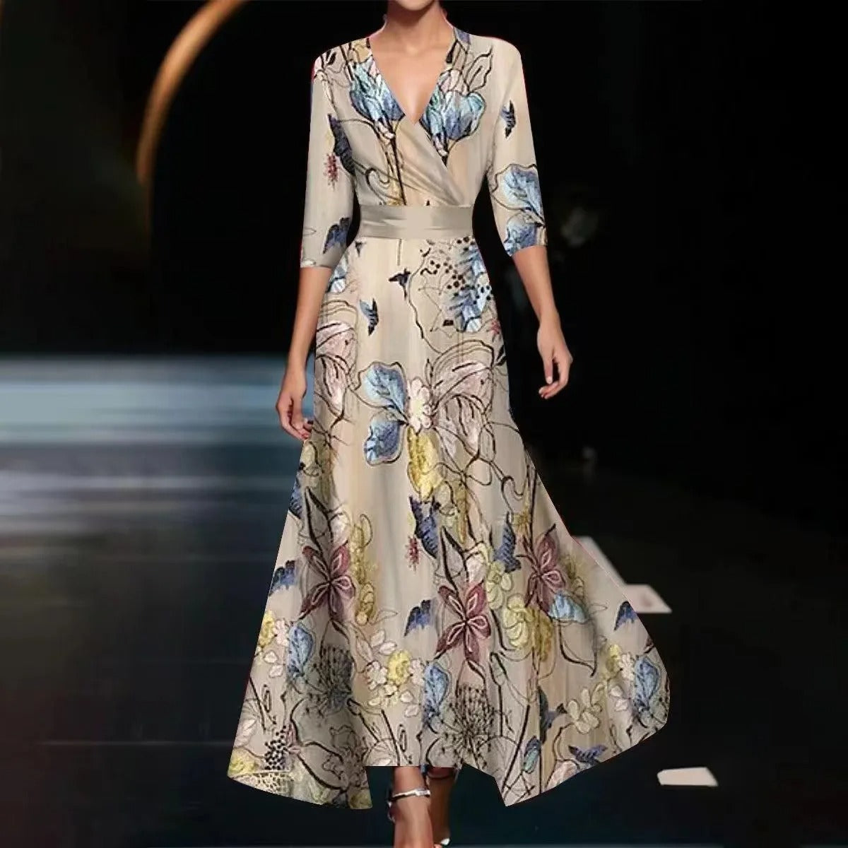 Yssa - Elegancka sukienka w kwiaty