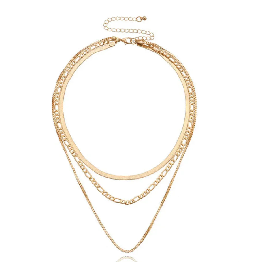 Giselle – Naszyjnik Vintage Gold, 3-częściowy, warstwowy